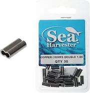 Sea Harvester Double Barrel Copper Crimp Sleeves 1.8mm Qty 30
