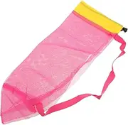 [WOFASHPURET] Travel Handbag Mesh Beach Tote Bag Beach Toy Storage Bag Drawstring for Safe Carry