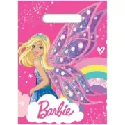 Barbie Plastic Party Bags 8pcs Kids Girls Birthday Favours Loot Lolly Treats