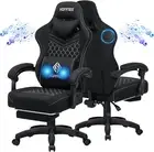 Gaming Chair Computer Chair Fabric with Bluetooth Speakers Massage Game Chair wi