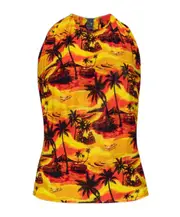 Balenciaga Graphic Print Backless Top FR38,FR40 orange