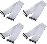 uxcell 4 Pcs IDC Flat Ribbon Cable, 2.54mm Pitch 38mm Width 30cm Long 30 Pin FC to FC Flat Ribbon Connector Jumper Wire for PC, LED Displays