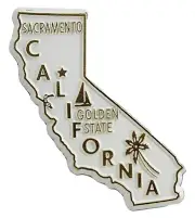 California The Golden State Fridge Magnet