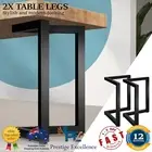 Oikiture Set of 2 Coffee Dining Table Legs Bench Steel Metal Industrial 71x71 cm