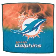KR Strikeforce NFL Miami Dolphins Dye Sub On Fire Bowling Ball Towel