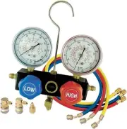 FJC 6697 R134A/R12/R22 Aluminum Dual Gauge Set