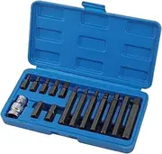 15pcs 75mm Universal Sleeve Socket Hexagon Torx Socket Bit 1/2 Inches Interchangeable Head S2 Alloy Steel High Handness Socket Set Socket Socket