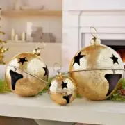 NESTED Jingle Bells, Set of 3, Antique Gold *FREE SHIPPING*