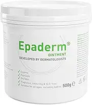 [Epaderm] Ointment for Eczema, Psoriasis and Dry Skin, 500g tub | 3-in-1 emollient formulated with clinically proven ingredients | Free from fragrance, colour, steroids, sodium lauryl sulphate (SLS) | Suitable for all ages, including babies