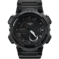 在飛比找樂天市場購物網優惠-CASIO手錶 黑色系電子雙顯膠錶【NECD31】原廠公司貨