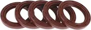 X AUTOHAUX Universal Oil Seal TC Double Lip W Steel Spring Seal Ring Rotary Shaft Seal 30x42x6mm High Pressure FKM Rubber Brown 5 Pcs