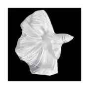 GENUINE LALIQUE Fighting Fish Small Crystal Sculpture 10672400 FREE UK DELIVERY