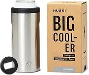 Huski Big Can Cooler | New | Premium 440ml & 500ml Beer & Energy Drink Cooler with Detachable 3-in-1 Opener | Triple Insulated | Keeps Cans up to 10x Colder | Doubles as a Tumbler (Brushed Stainless)