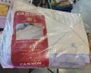 VTG Cannon Monticello Blanket 72" x 90" Full Twin Sophisticated Geese Blue Trim