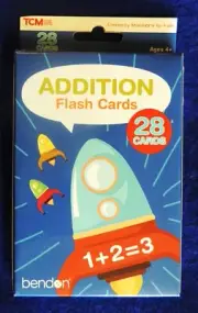 28 Addition Flash Learning Cards TCM Teacher Created Materials Bendon Ages 4+