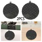 2Pcs Silicone Induction Cooktop Mat Heat Resistant Mat Dining Table Cafe
