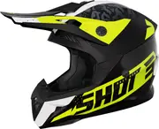 Shot Pulse Kid Airfit Kids Motocross Helmet, black-white-yellow, Size S Black White Yellow