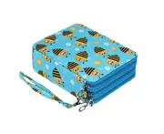 Zippered Pencil Case Pencil Holders with Printing Pattern for Watercolor Pencils, Colored Pencils