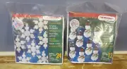 Lot of 2 Beadery Holiday Beaded Ornament Kits #7493 Snowflakes & #7480 Snowmen