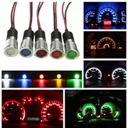 14mm 12V Dash Panel Indicator Warning Light Lamp For Motorcycle Car Van Boat Truck Lorry 8084 AMBER