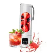 Portable Personal Electric USB Juicer，500ML Mini Blender Portable Blender White