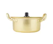 Korean Ramen Noodle Pot Korean Yellow Aluminum Stockpot Instant Noodles Pot (16cm)