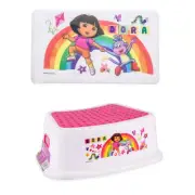 COMBO Dora The Explorer BATH MAT + Step STOOL