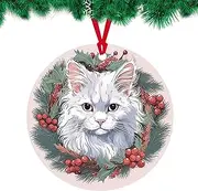 Pet Christmas Ornaments, Pet Ornaments for Christmas Tree | Christmas Decoration Pendant,2D Acrylic Christmas Dog Ornament Pendants for Pets
