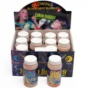 Atomic Bubbles: Tekno Bubbles - 12 Pack (6 Gold, 6 Blue) - 4oz Bottles, UV Bl...