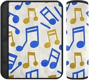 Blue-Gold Note 2 pcs carseat Strap Covers, Release Stress to Your Neck and Shoulders, seat Belt Cover for Auto Van Sedan 10x7.7 in funda para cinturón de carro