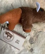 Ted’s Montana Grill Key Ring. New. Plush Bison Buffalo