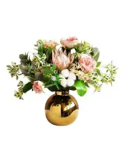 [Vicky Yao] Cotton Multi Colour Rose Floral Arrangement
