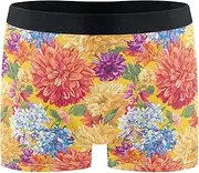 [FRODOTGV] Flower Cluster Men Boxer Brief Shorts Breathable Underwear for Men Underware Boxer Para Hombre