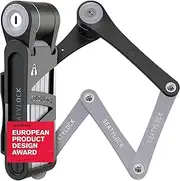 FOLDYLOCK Compact Bike Lock | Extreme Bike Lock - Heavy Duty Bicycle Security Chain Lock Steel Bars| Carrying Case Included| Unfolds to 85cm / 33.5" | Weight 2.2lb