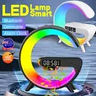 Smart Night Light Bluetooth Speaker Wireless Charger RGB Alarm Clock Lamp Gift