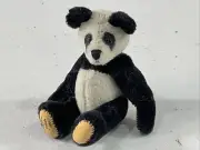 Little Gem Miniature Teddy Bear 2 1/2” PANDA BEAR Jointed Signed VGC