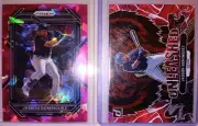 2 JASSON DOMINGUEZ PINK PRIZM CRACKED SAPPHIRE PINK UNLEASHED DONRUSS ROOKIE LOT