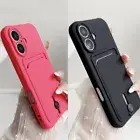 Case With Card Holder Slot For iPhone 16 15 14 Pro Max 13 12 11 ShockProof Cover