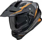 Scorpion ADF-9000 Air Feat, adventure helmet , color: Matt Black/Silver/Orange , size: M