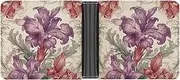 [RTSEBVN] Slim Credit Card Holder Personalized Leather Floral Print Money Clip Gifts Wallet For Men Women, Hand Painted Artwork, One size