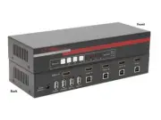 KVM-HDU-4-X 4-Port HDMI KVM Switch with USB 2.0 Hub and 4K UHD Support