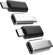 Lightning Female to USB C Male Dongle Adapter (4pack) Type Charger Cord Connector Charging Cable Compatible for Samsung Galaxy Note 10 S9 S10 S20 S21 FE S22 S23 Ultra Z Flip Ipad Pro Air 4 L-to-tpc