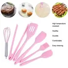 AU 6Pcs/Set Silicone Cooking Utensil Scraper Eggs Beater Spatula Oil Brush Food