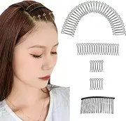 Wire Hair Combs -Invisible Hair Pins, Stretchable Hair Fixer | Decorative Hair Updo Styling Tool, Invisible U Pin Hair Side Combs, Teeth Slides Combs Hair Clips Accessories for Women Girls