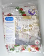 Strawberry Shortcake Strawberry swirl Priscillas Curtains New Old Stock 86"x63"