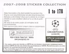 Panini : UEFA Champions League 2007-2008 - Album Stickers 1-178