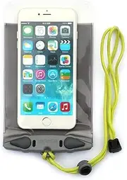 Aquapac Waterproof Plus Size Phone Case, Lanyard, iPhone and Android, Made in The UK, Hiking, Mountain Biking, Running Accessory, Travel Essential, 5 Year Warranty, Eco Friendly - Grey