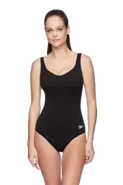 Speedo Womens Contour Clip One Piece Af Black - 16