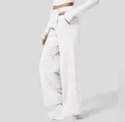 Halara White Stretch Waist Pleated Pockets Pull-On Flare Leg Dress Pants XL NWT