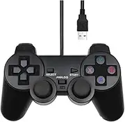 Controller Remote Gamepad USB Wired PC Game Controller Gamepad For WinXP/Win7/Win8/Win10 Joypad For PC Windows Computer Laptop Black Game Joystick